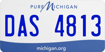 MI license plate DAS4813