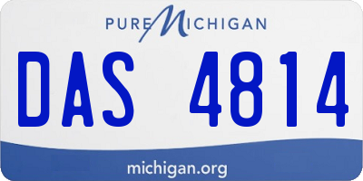 MI license plate DAS4814