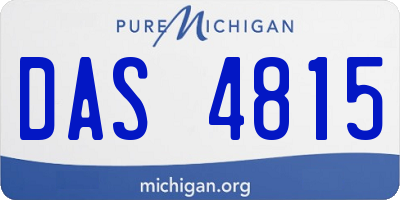 MI license plate DAS4815