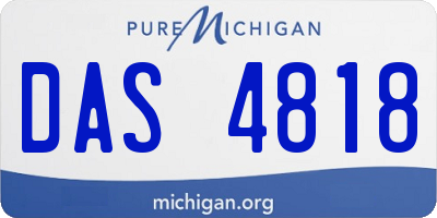 MI license plate DAS4818