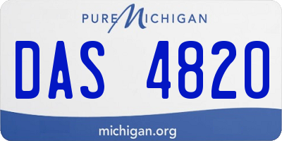 MI license plate DAS4820
