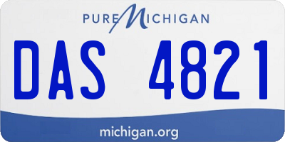 MI license plate DAS4821