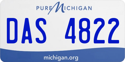 MI license plate DAS4822