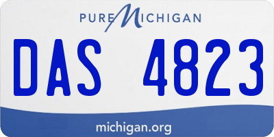 MI license plate DAS4823