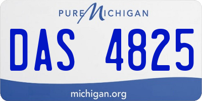 MI license plate DAS4825