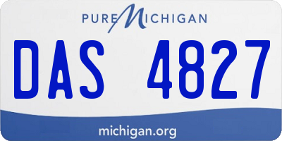 MI license plate DAS4827