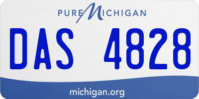 MI license plate DAS4828