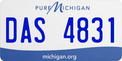MI license plate DAS4831