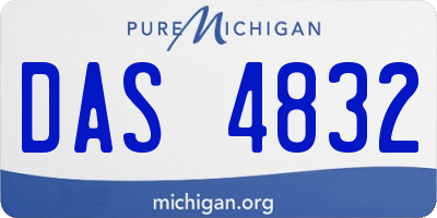 MI license plate DAS4832