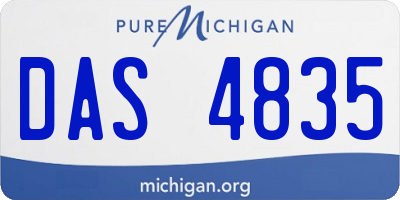 MI license plate DAS4835
