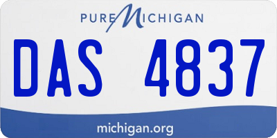 MI license plate DAS4837