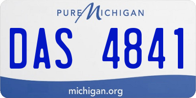 MI license plate DAS4841