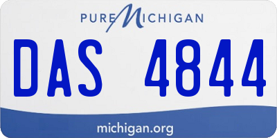 MI license plate DAS4844