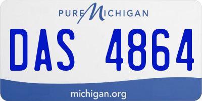 MI license plate DAS4864