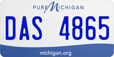 MI license plate DAS4865