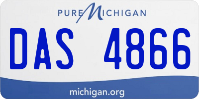 MI license plate DAS4866