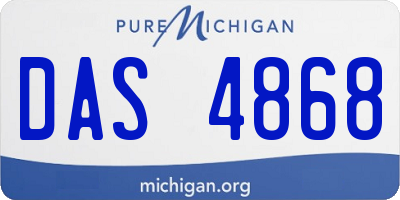 MI license plate DAS4868