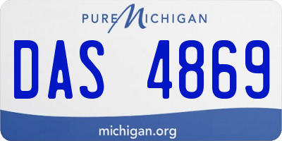 MI license plate DAS4869