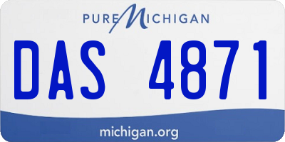 MI license plate DAS4871