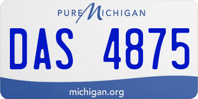 MI license plate DAS4875