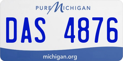 MI license plate DAS4876