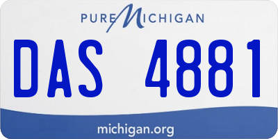 MI license plate DAS4881