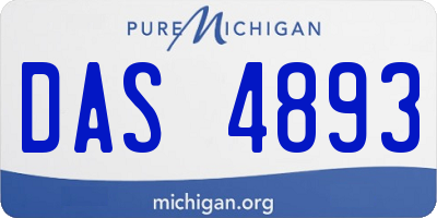 MI license plate DAS4893