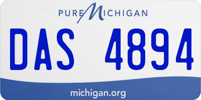 MI license plate DAS4894