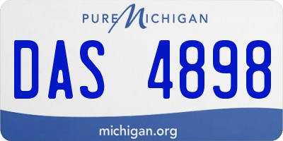 MI license plate DAS4898