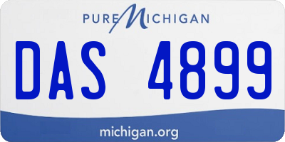 MI license plate DAS4899