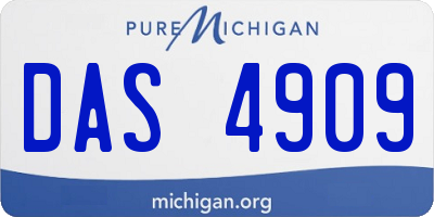 MI license plate DAS4909