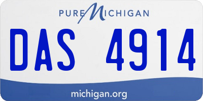 MI license plate DAS4914