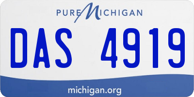 MI license plate DAS4919