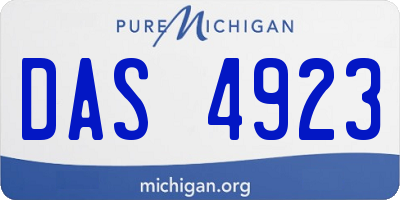 MI license plate DAS4923