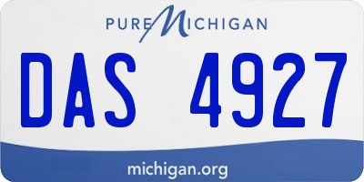 MI license plate DAS4927
