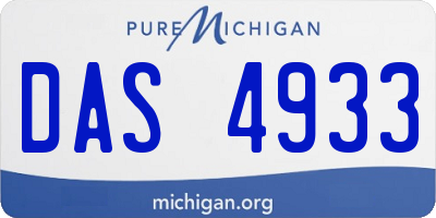 MI license plate DAS4933