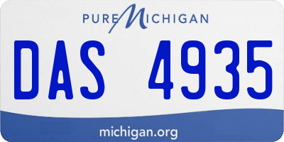 MI license plate DAS4935