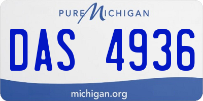 MI license plate DAS4936