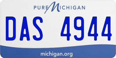 MI license plate DAS4944