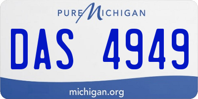 MI license plate DAS4949