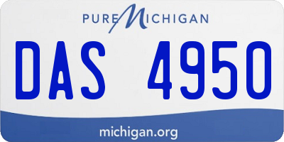MI license plate DAS4950