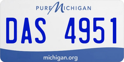 MI license plate DAS4951