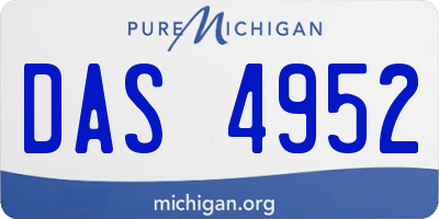MI license plate DAS4952