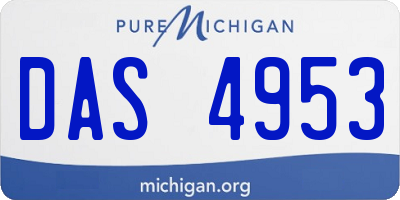 MI license plate DAS4953