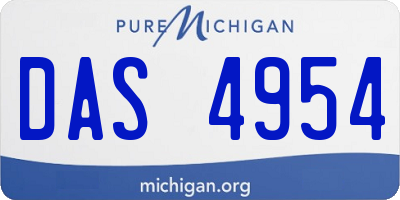 MI license plate DAS4954