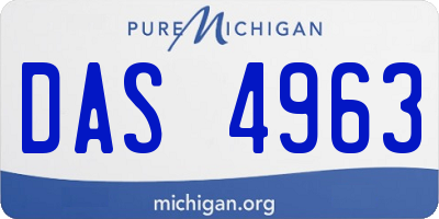 MI license plate DAS4963