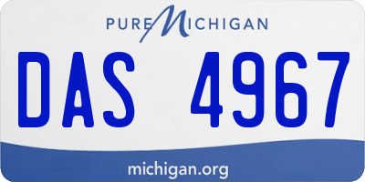 MI license plate DAS4967