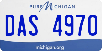 MI license plate DAS4970
