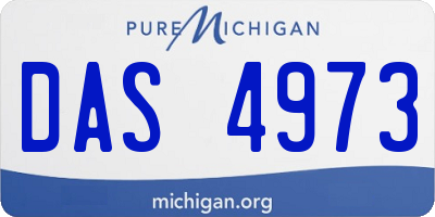 MI license plate DAS4973
