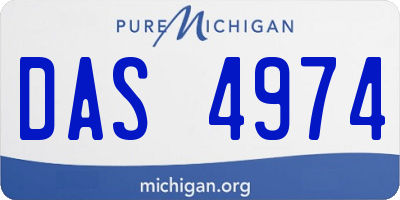 MI license plate DAS4974
